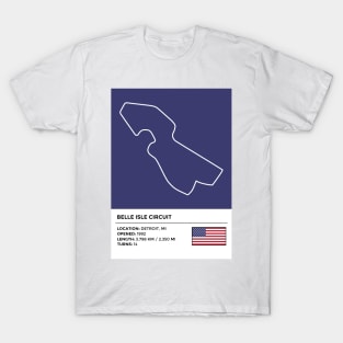 Detroit Belle Isle Circuit [info] T-Shirt